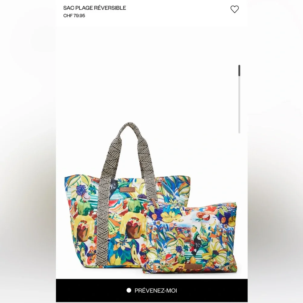 Desigual BEACH BAG REVERSIBLE - BNWT - on sale! 🥳 include a sling bag - Picture 5 of 8